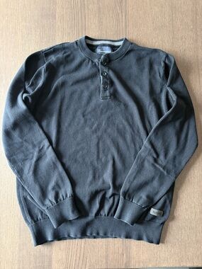 RUMORS -  Men's Long-Sleeve Henley Sweater - Black